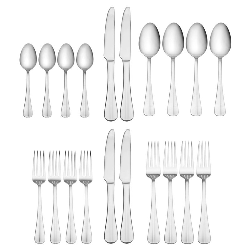 Ensemble de couverts en acier inoxydable 20 pièces Pfaltzgraff Simplicity, service pour 4