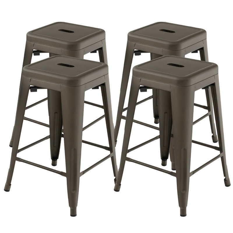 Tabouret de bar et de comptoir Viqueque, Pistolet, Tabouret de comptoir (siège d’une hauteur de 24
