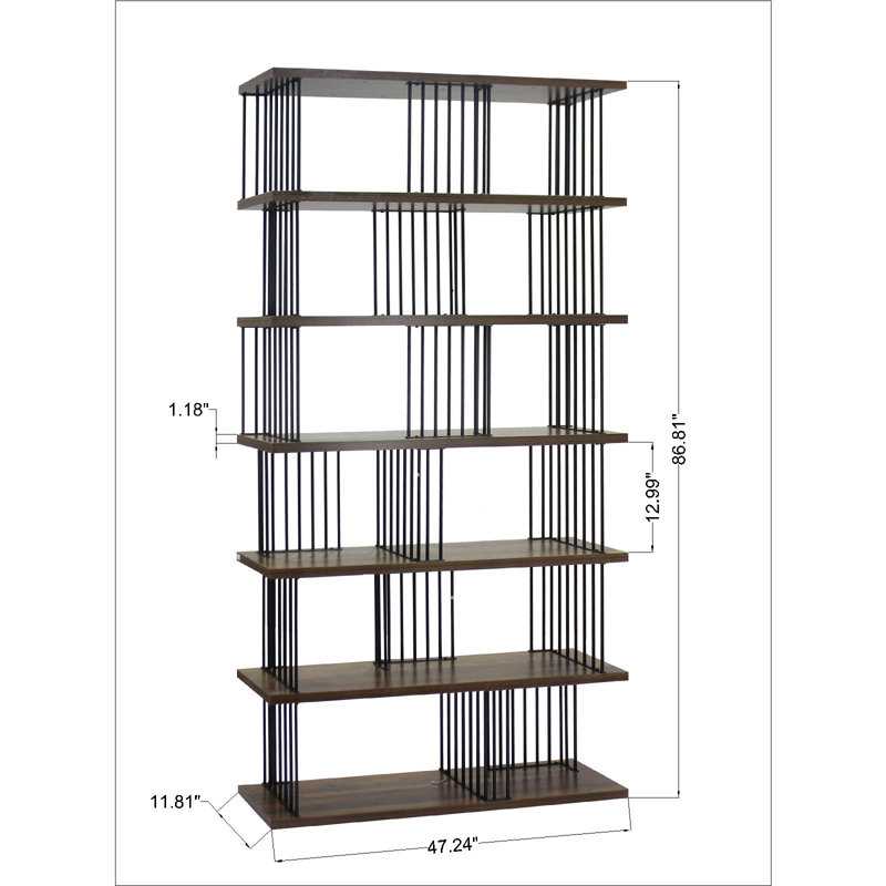 Walbourne Lron Etagere Bookcase