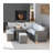 9 - Person Modular Patio Conversation Set with Cushions-87536680-87536681