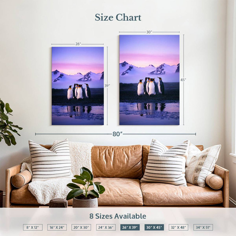 Brampt Huddled Penguins, 39" H x 26" W
