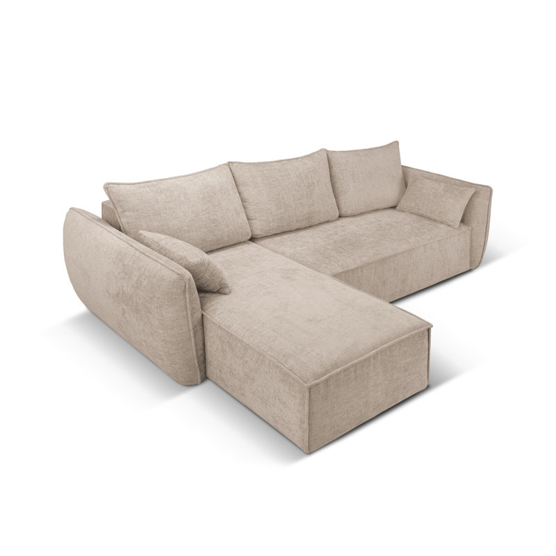 Blessington 4 Seater Sofa Bed, Light Grey, Left Hand Facing