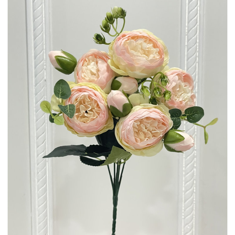 Tiges de pivoine en soie, Jaune
