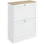 Meuble à chaussures HOMCOM mince pour entrée avec 2 tiroirs rabattables, blanc-801385515