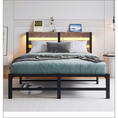 Beige;Brown Full / Double Bed