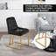 Aunna 49cm H Velvet Upholstered Metal Upholstered Back Cantilever Chair-11042600-35588227