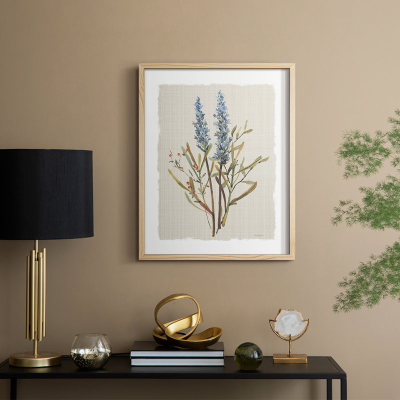 «Honeybloom Botanical II», reproduction encadrée - bois massif, H 15 po x l 12 po, Naturel