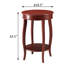 Table en bois rouge avec tablette - Sublime votre décoration. Conçue pour durer. Côté arrondi. Rangement inférieur. Élégance moderne. Fabriquée avec des matériaux de qualité.