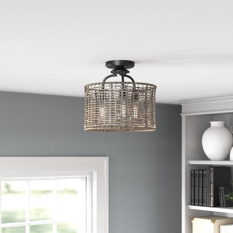Plafonnier semi-encastré 3 lumières 15,63 po