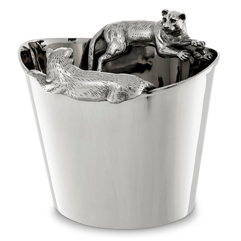 Jordan Nickel Wine Cooler with Puma Figures