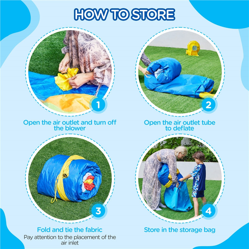 Yaheetech Multicolor Inflatable Bounce House with Slide