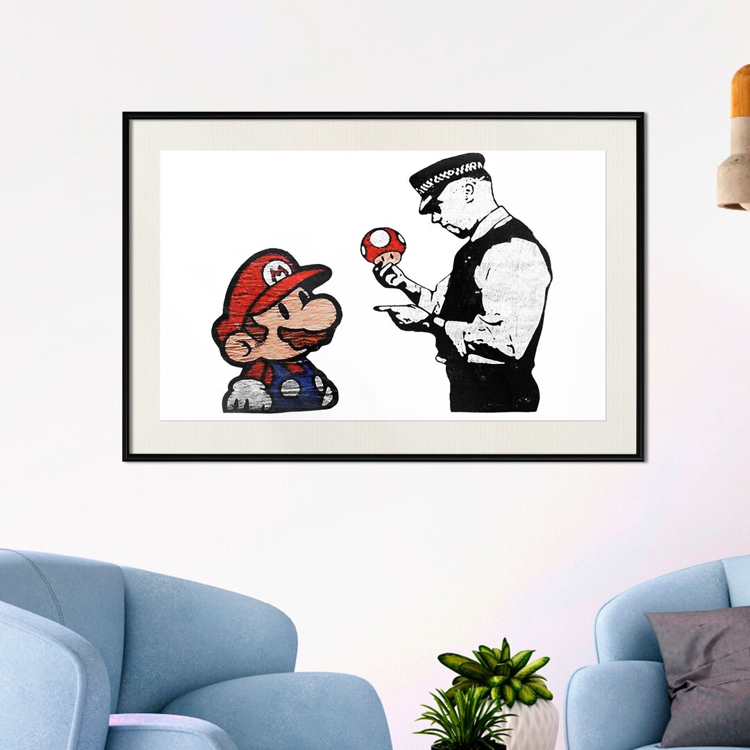 Gerahmtes Poster von Banksy Mario and Copper