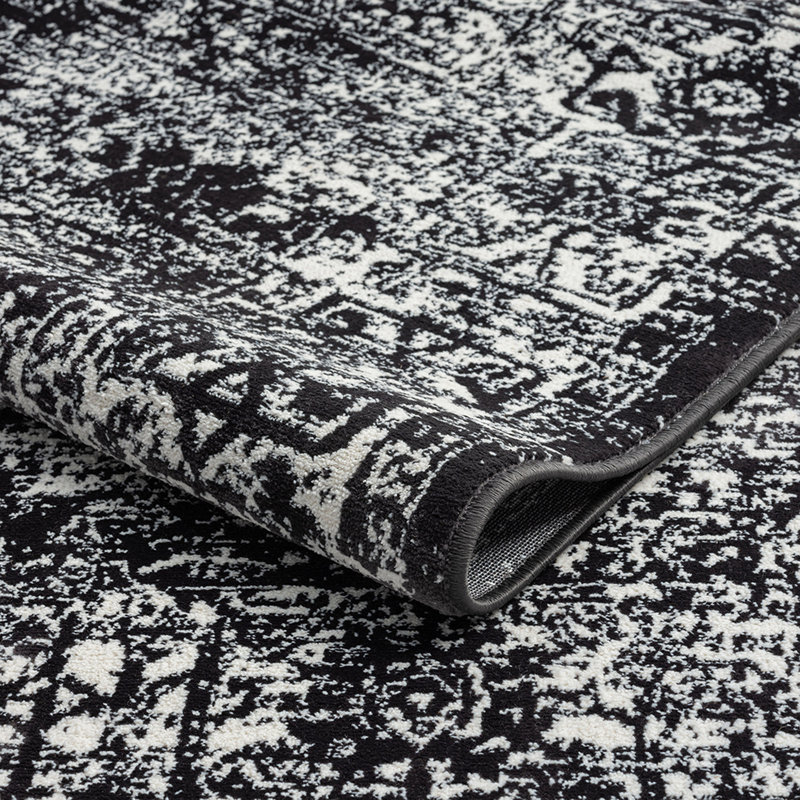 Tapis persan tissé délavé rétro, Rectangle 6 pi x 9 pi