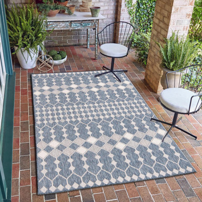 Outdoor Preen Area Rug Denim Color