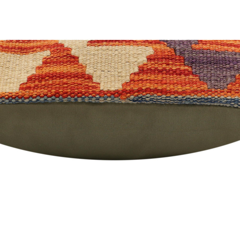 Coussin Boho Chic Hume, H 18 po x l 19 po, Beige/orange/bleu