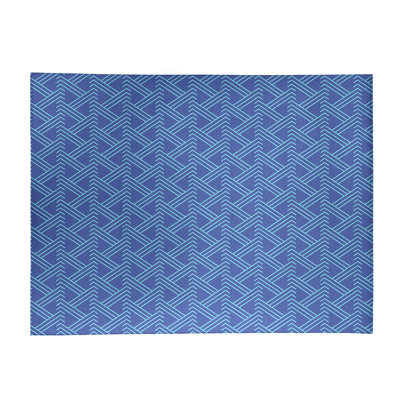 Tapis bleu zig zag