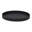 Plateau de service rond 15 po en faux osier noir