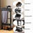 Portable Garment Rack,Clothes Valet Stand With Storage Organizer