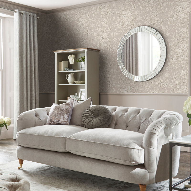Laura Ashley Heledd Blooms Dove Grey Wallpaper