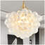 Lustre suspendu doré avec abat-jour sphérique en verre transparent fileté - Hauteur réglable, idéal pour le salon, la salle à manger, la cuisine (sans ampoules)-834005114