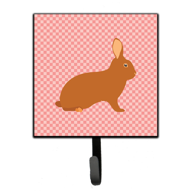 Organisateur de clés murales avec crochets de l’lapin rex Vagharshag, Rose