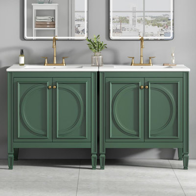 Ensemble de meuble-lavabo avec lavabo double
