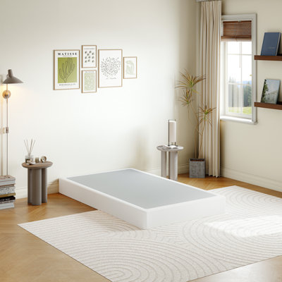 6-inch Reinforced Metal Mattress Foundation, Spring Box, Noise-Reducing Anti-Slip Design, Removable Fabric Cover, Tool-Free Assembly by Alwyn Home