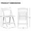 Ensemble de 4 chaises pliantes en résine avec coussin, chaises en plastique légères-1315703267