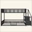 Lit superposé avec échelle de rangement
