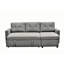 Canapé-lit modulaire convertible en forme de L, mobilier d'appoint élégant, canapé-lit escamotable pour petits espaces et salons