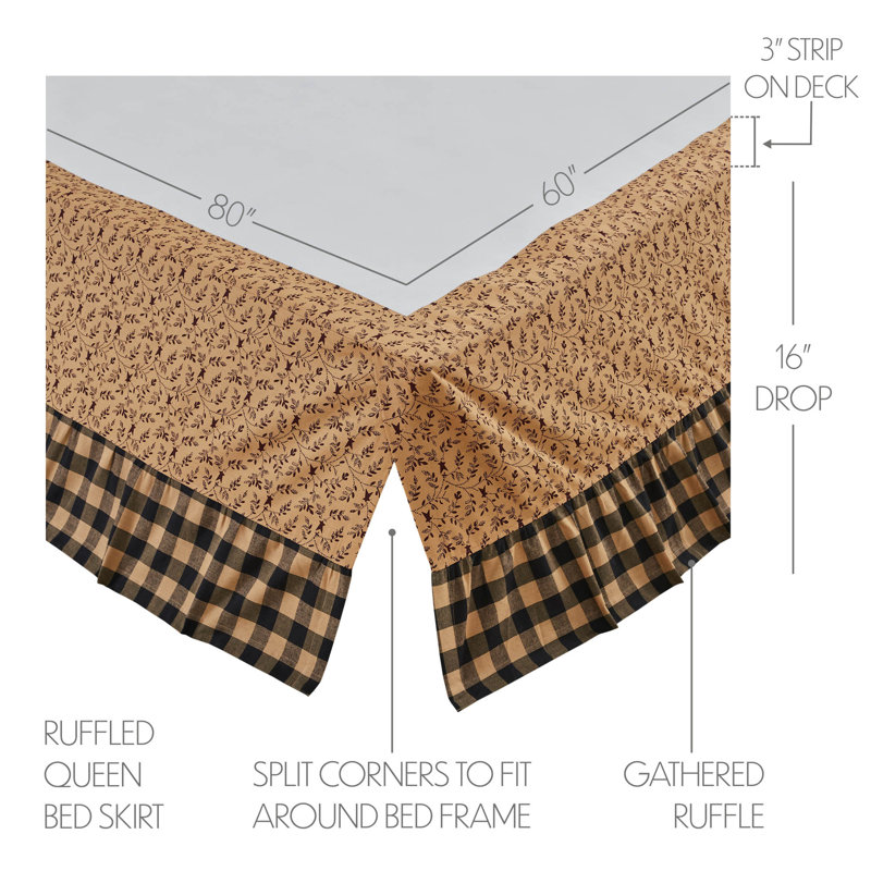 Pip Vinestar Tailored Bed Skirt, Queen