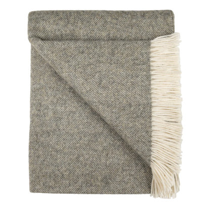 Jeté tissé en laine d'agneau Shetland