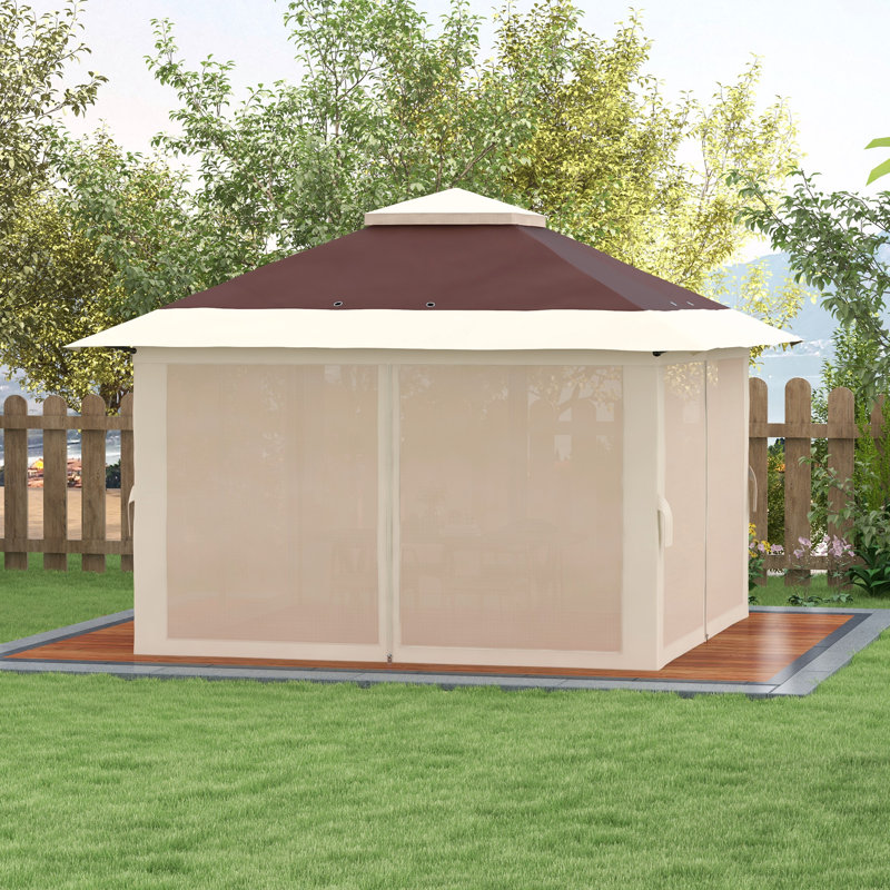 Auvent instantané 13 'x 13', tente d'extérieur portable, parasol pour fête, mariage, jardin, cour