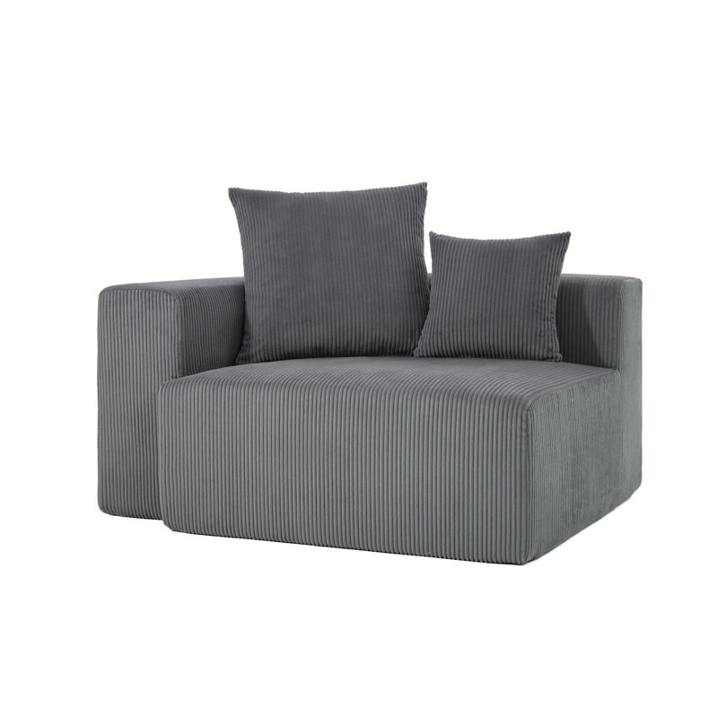 Upholstered Armchair, Grey
