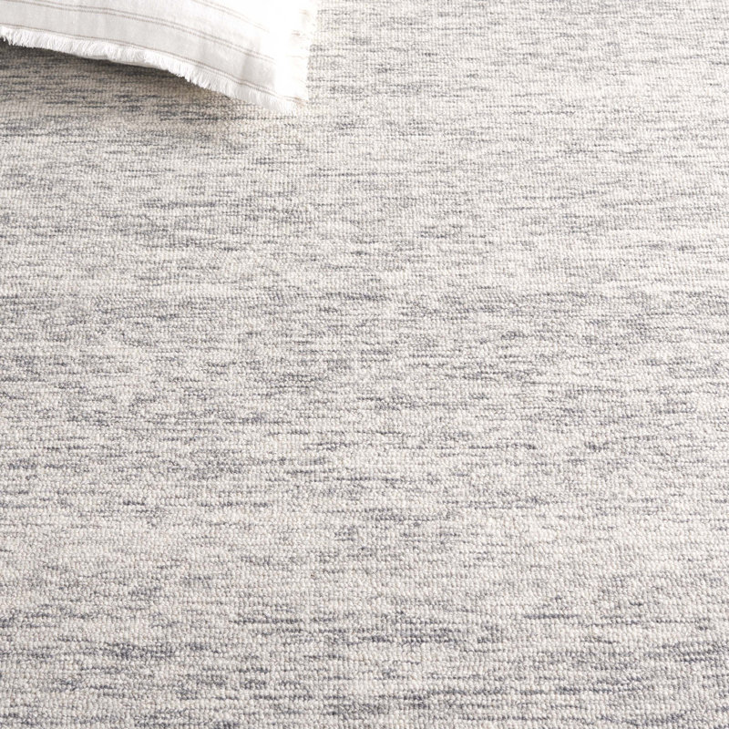 Tyshai Hand Tufted Wool Cotton Abstract Rug in Gray/Ivory, Rectangle 5' x 8'