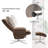 Fauteuil inclinable pivotant avec repose-pieds en similicuir-283934293