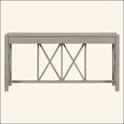 60''Acacia Veneer Console Table With 4 Spacious Drawers, Modern Crisscross Design Entryway Table With Open Bottom Storage,Farmhouse Sofa Table For Living Room,Kitchen,Dining Room,Hallway