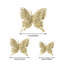 Décorations de Noël, décorations de Noël, décorations de mariage, papillons en poudre dorée, ensemble de 9 papillons en poudre dorée, accessoires de photographie-622979848