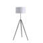 Lampe trépied réglable de 64 à 47 po Mid-Century en chrome / métal argenté