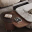 Table basse extensible en marbre avec tiroirs