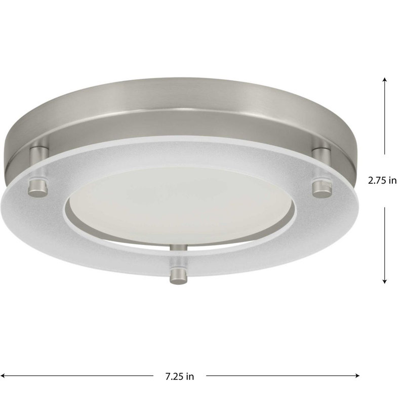 Plafonnier encastré d'extérieur à 1 ampoule Philllip, Nickel brossé