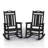 Outdoor Patio HDPE Rocking Adirondack Chair-930783620