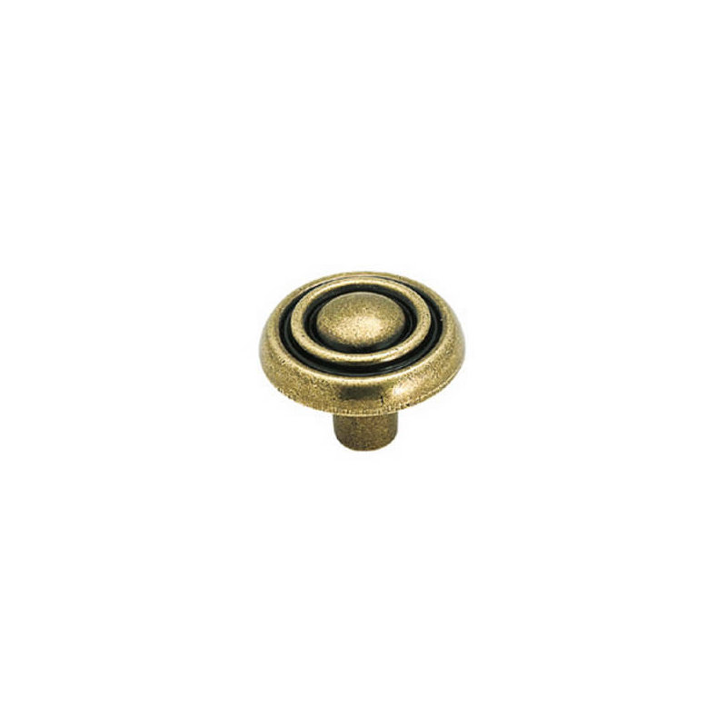 Poignée ronde de 5/4 po de diamètre, Laiton bruni