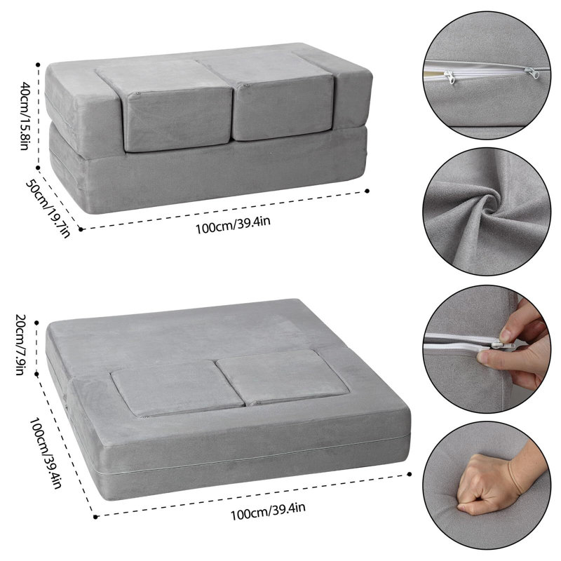 Luzdary Kids 14'' Sleeper and Ottoman