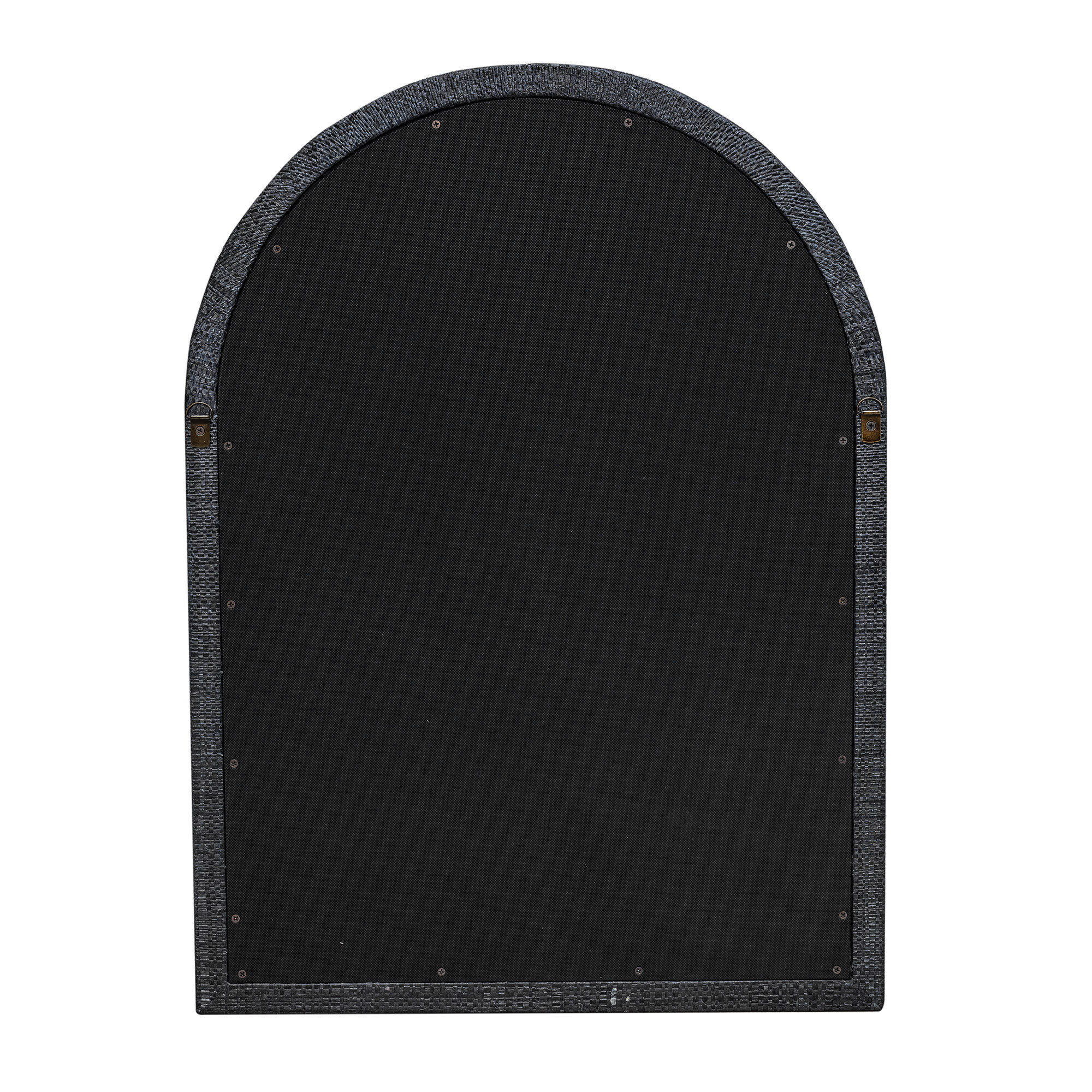 Gia Arched Raffia Mirror, Navy