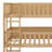 Triple Wood Bunk Bed, With Ladders, Guardrails-166233472
