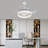 42" 4 - Blade Modern Ceiling Fan Light With Dimmable LED Light, Remote Control