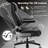 Inbox Zero 600LBS Large Heavy Duty Office Chair With 5D Flip Arms, Big And Tall Office Chair With Pocket Spring Cushion, Extra Wide Office Chair With Adjustable Lumbar Support,Dual Rubber Wheel