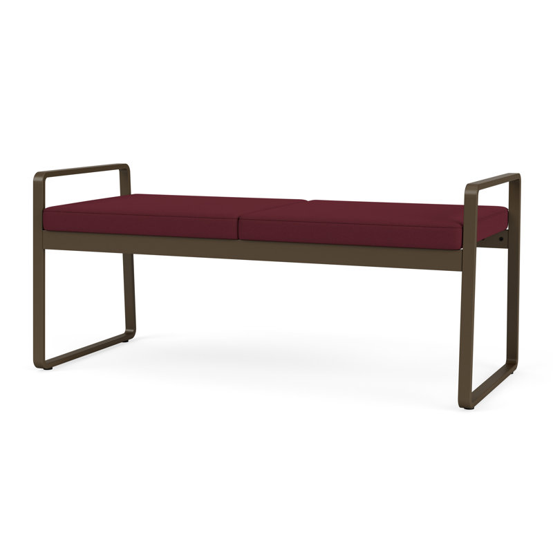 Banc en métal Gansett, Bronze, Vin Visite Libre- Tissu uni