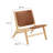 Saoirse Faux Leather Wood Accent Lounge Chair-100030976-100028711
